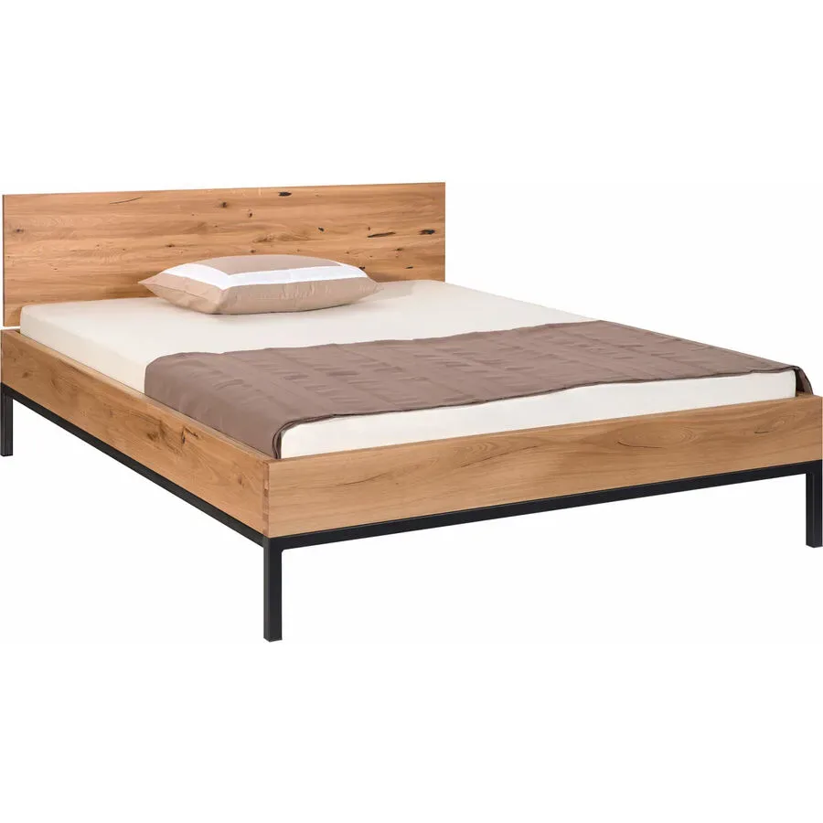Bett Holz Werk Braun Holz 160 x 200 cm - Farbe: natur geölt - Bett