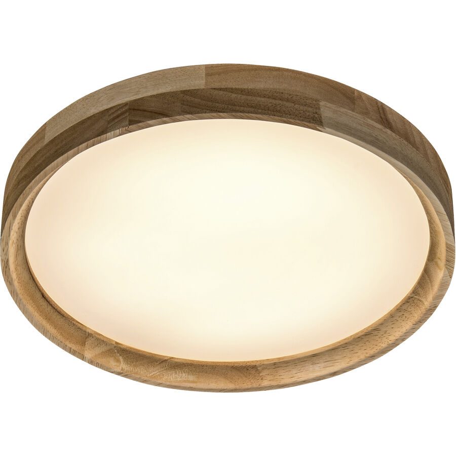 Deckenlampe Beatriz Braun Holz/Kunststoff 29 cm 8 cm - Farbe: natur - LED - Lichtfarbe: Warmweiss - Deckenlampe- LED Energiesparlampe