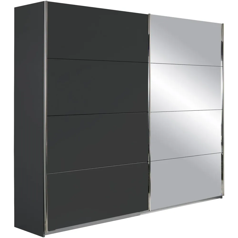 Kleiderschrank Molina Grau Holz 271 cm 62 cm 210 cm - Material: Holzwerkstoff - Kleiderschrank