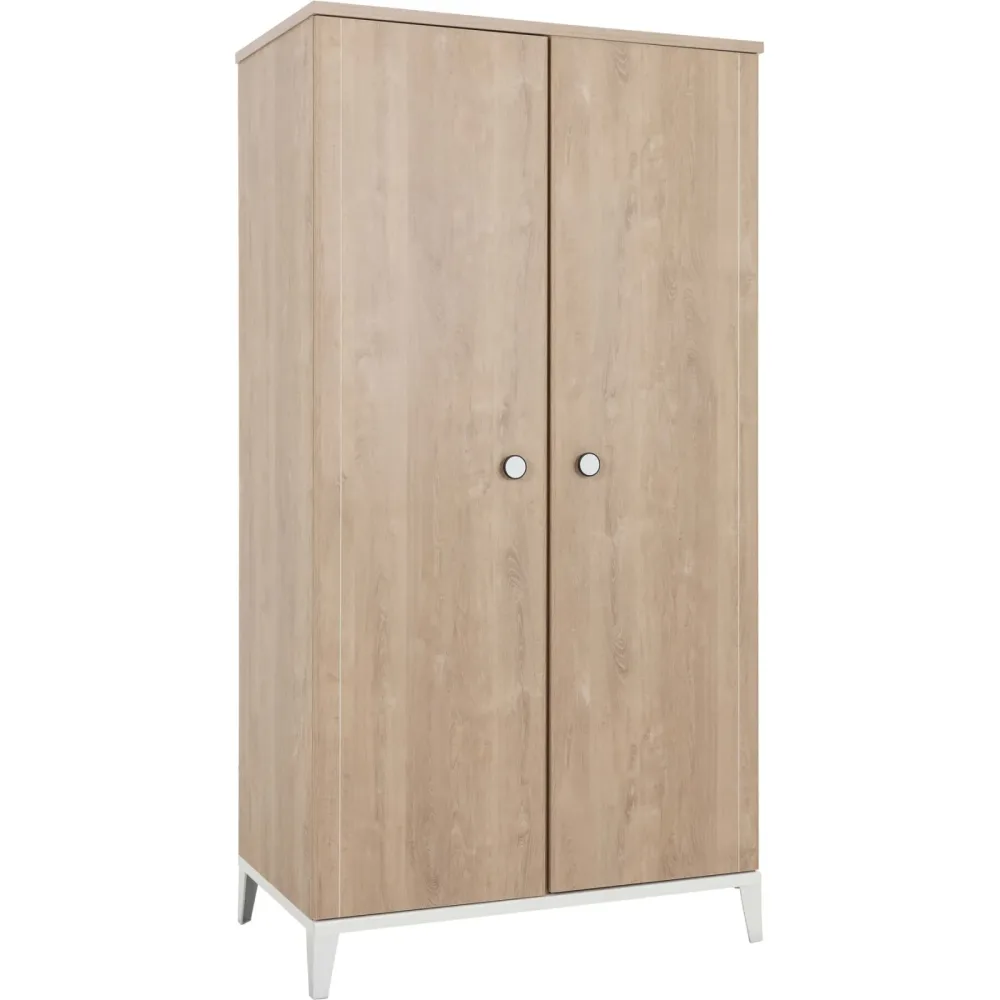 Galipette Kinderkleiderschrank Murielle Braun Holz 102 cm 58 cm 195 cm - Farbe: eiche - Material: Holzwerkstoff - Kinderkleiderschrank