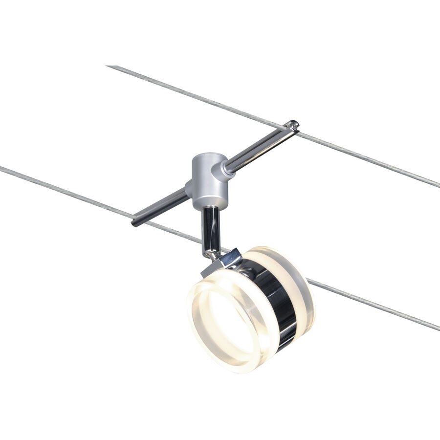 System Donato Grau Metall 7 cm 16 cm - Farbe: chrom - LED - Lichtfarbe: Extra warmweiss - System- LED Energiesparlampe