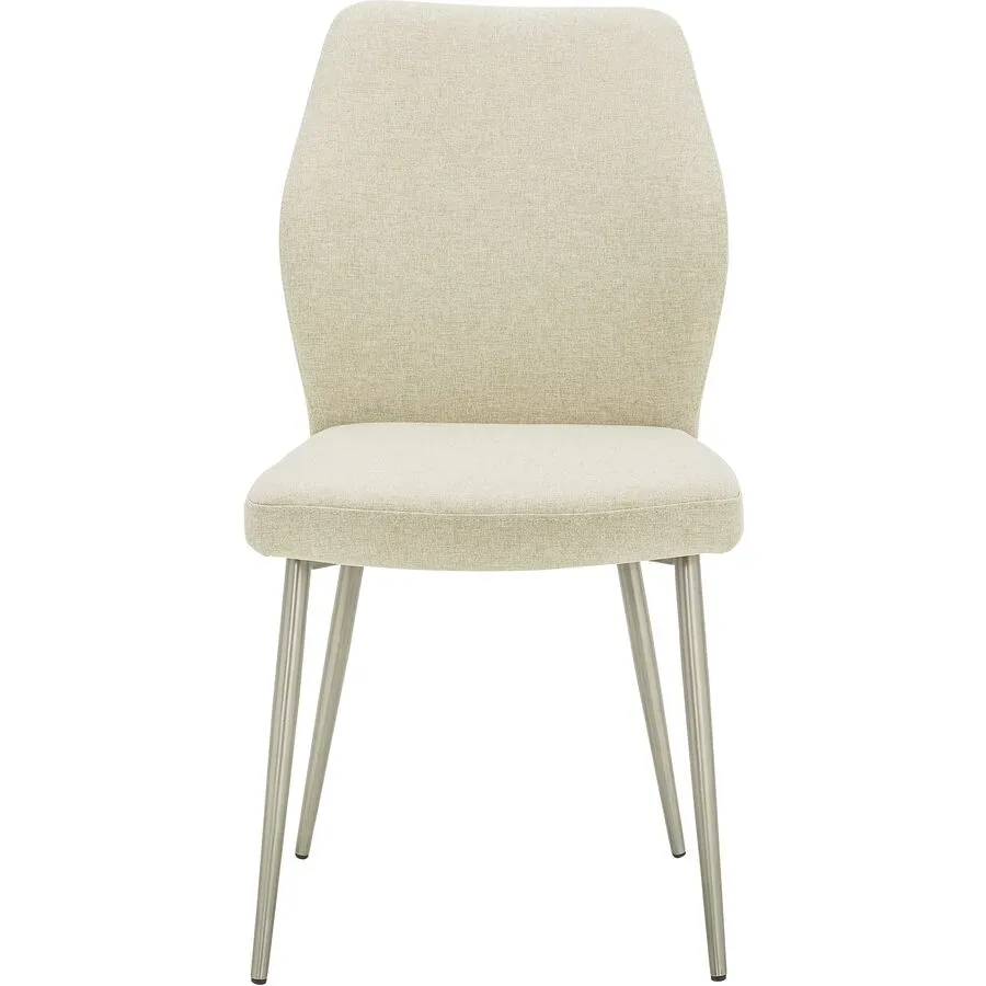 Stuhl Elonie Beige Stoff/Edelstahl 48.5 cm - Stuhl