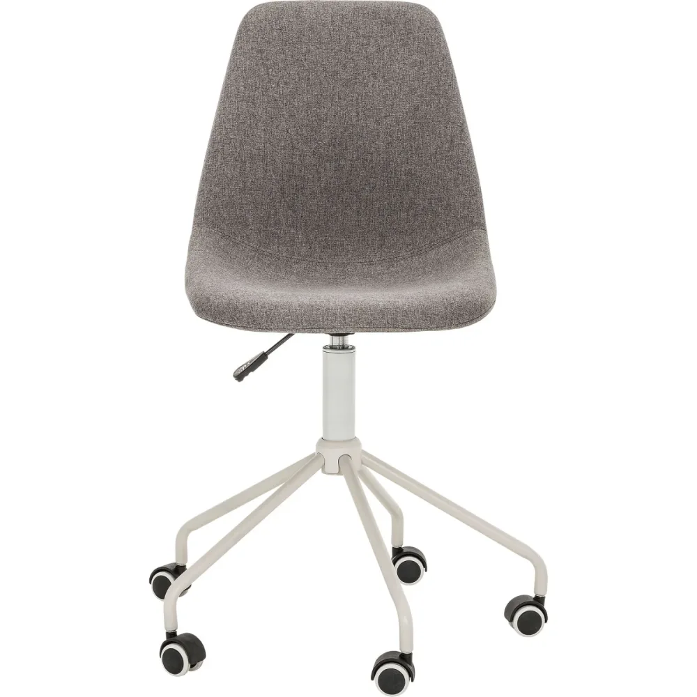 Bürostuhl Lia Grau/Weiss Aluminium/Kunststoff/Metall 46 cm 86 cm Höhenverstellbar (manuell)/Drehbar - Farbe: dunkelgrau - Material: