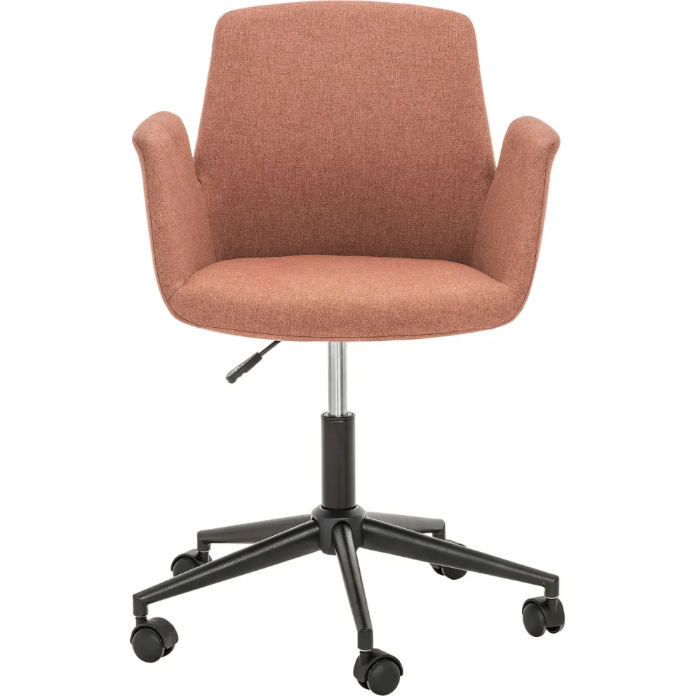 Bürostuhl Lia Rosa/Schwarz Aluminium/Kunststoff/Metall 60 cm 82 cm Höhenverstellbar (manuell)/Drehbar - Farbe: Altrosa - Material: