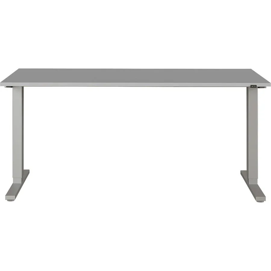 Schreibtisch Gwen Grau MDF 160 cm - Farbe: lichtgrau - Schreibtisch