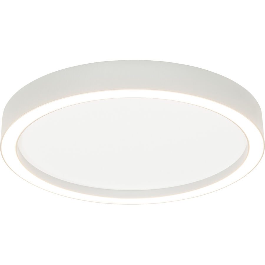 Bopp Deckenlampe Aura Weiss/Silber Aluminium 30 cm 30 cm - Farbe: Aluminium/Weiss - LED - Lichtfarbe: Extra warmweiss - Deckenlampe- LED