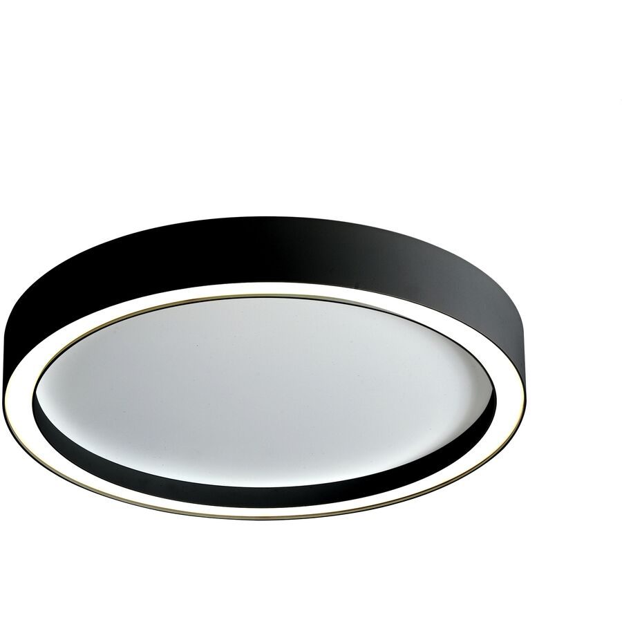 Bopp Deckenlampe Aura Schwarz/Weiss Aluminium 55 cm 55 cm - LED - Lichtfarbe: Extra warmweiss - Deckenlampe- LED Energiesparlampe