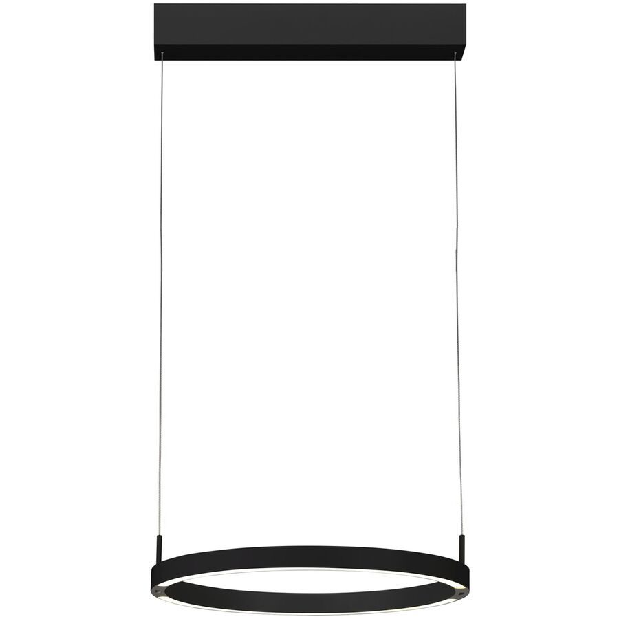 Bopp Pendellampe Float Schwarz Aluminium 40 cm 140 cm - LED - Lichtfarbe: Extra warmweiss - Tageslichtweiss - Pendellampe- LED Energiesparlampe