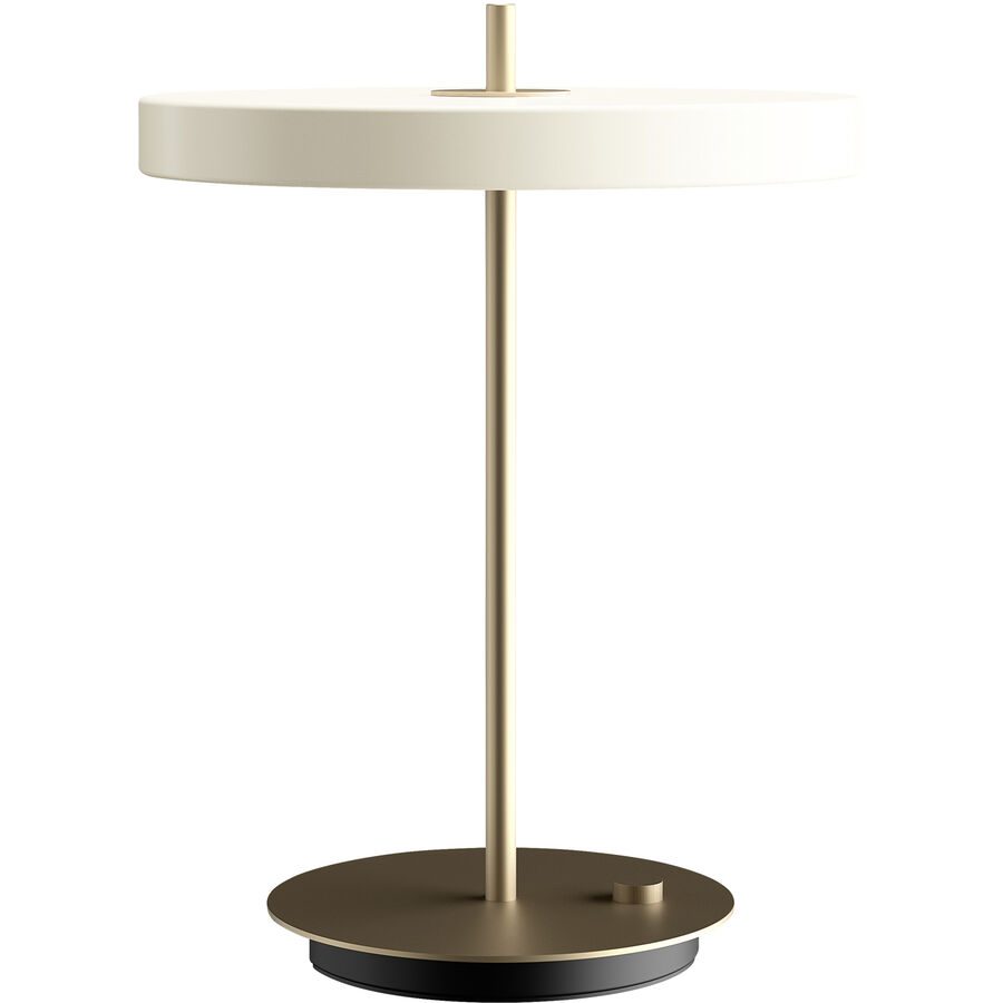 UMAGE Tischlampe Asteria Weiss/Gold/Schwarz Aluminium/Kunststoff/Stahl 31 cm 41.5 cm - Farbe: Perlweiss/Gold/Schwarz - LED - Lichtfarbe: Warmweiss -