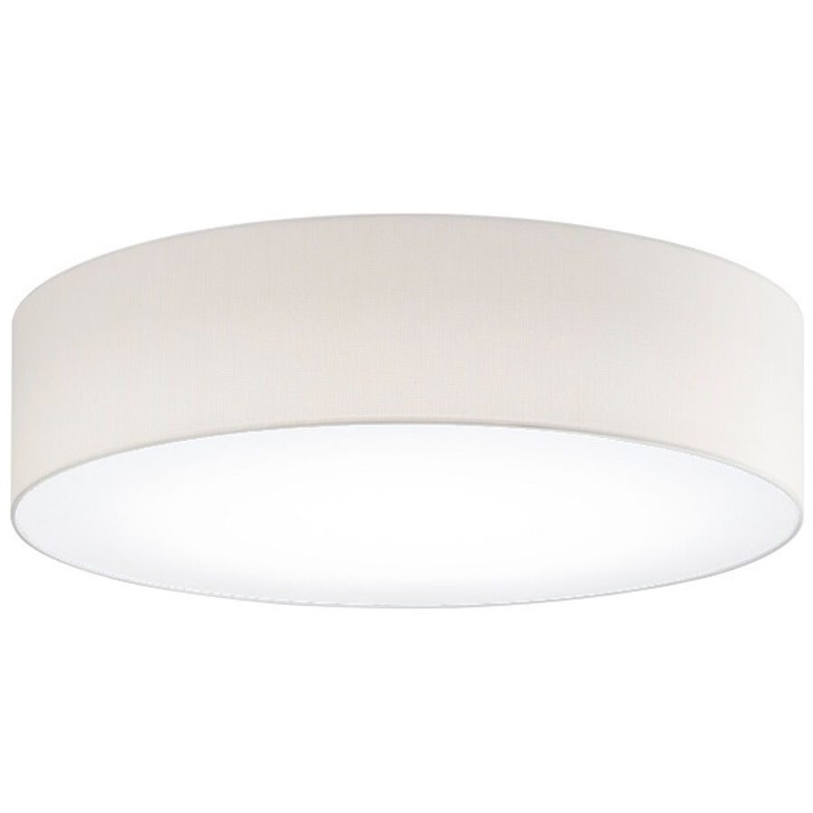 Deckenlampe Noah Beige Metall/Stoff 60 cm 16 cm - Farbe: creme - LED - Lichtfarbe: Neutralweiss - Material: Metall/ Stoff - Deckenlampe- LED