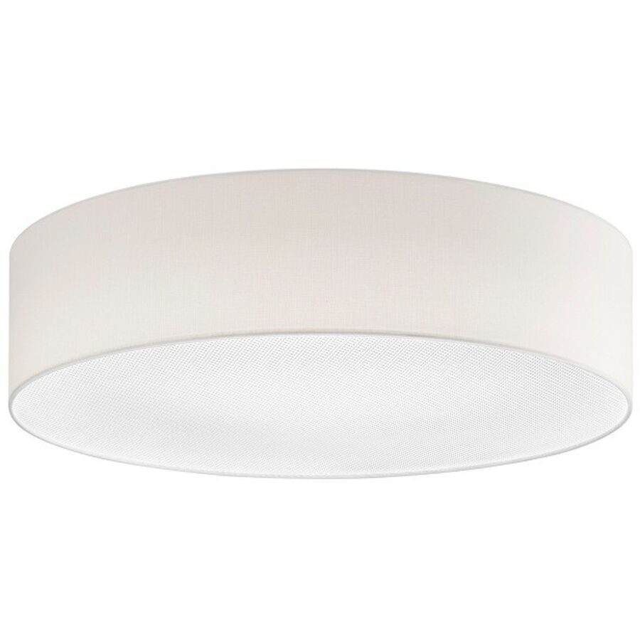 Deckenlampe Noah Beige Metall/Stoff 60 cm 16 cm - Farbe: creme - LED - Lichtfarbe: Neutralweiss - Material: Metall/ Stoff - Deckenlampe- LED
