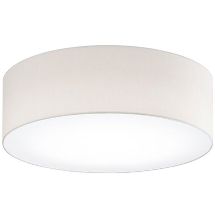 Deckenlampe Noah Beige Metall/Stoff 50 cm 16 cm - Farbe: creme - LED - Lichtfarbe: Neutralweiss - Material: Metall/ Stoff - Deckenlampe- LED