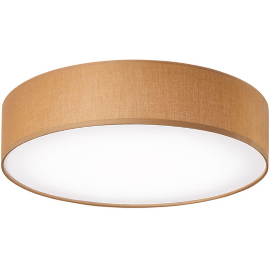 Deckenlampe Noah Braun Metall/Stoff 60 cm 16 cm - LED - Lichtfarbe: Neutralweiss - Material: Metall/ Stoff - Deckenlampe- LED Energiesparlampe