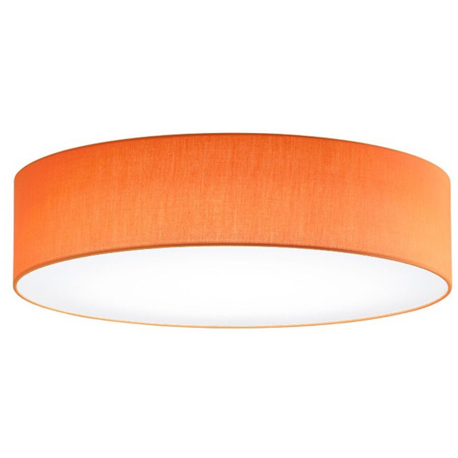 Deckenlampe Noah Orange Metall/Stoff 60 cm 16 cm - LED - Lichtfarbe: Neutralweiss - Material: Metall/ Stoff - Deckenlampe- LED Energiesparlampe