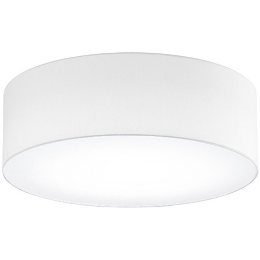 Deckenlampe Noah Weiss Metall/Stoff 50 cm 16 cm - Farbe: reinweiss - LED - Lichtfarbe: Warmweiss - Material: Metall/ Stoff - Deckenlampe- LED