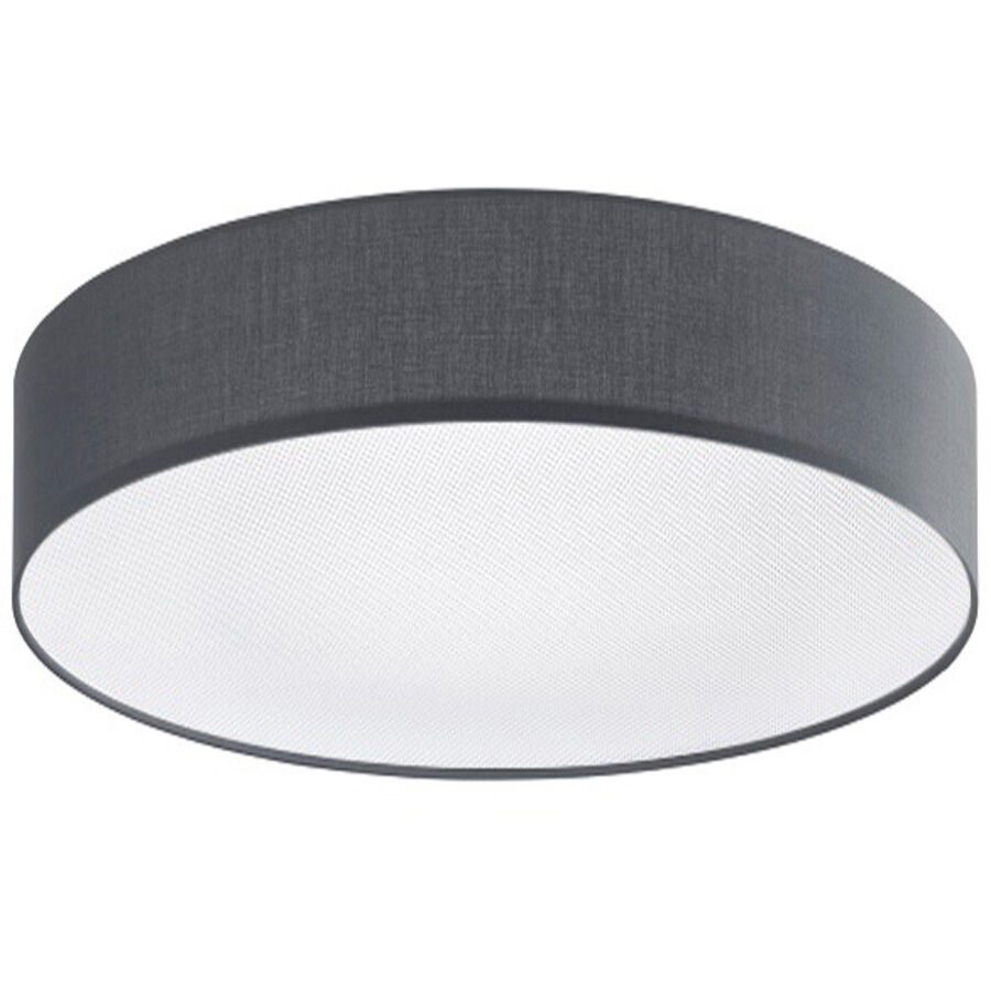 Deckenlampe Noah Grau Metall/Stoff 60 cm 16 cm - Farbe: anthrazit - LED - Lichtfarbe: Warmweiss - Material: Metall/ Stoff - Deckenlampe- LED