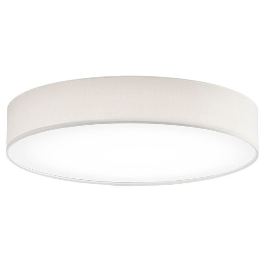 Deckenlampe Noad Beige Metall/Stoff 50 cm 10 cm - Farbe: creme - LED - Lichtfarbe: Warmweiss - Material: Metall/ Stoff - Deckenlampe- LED