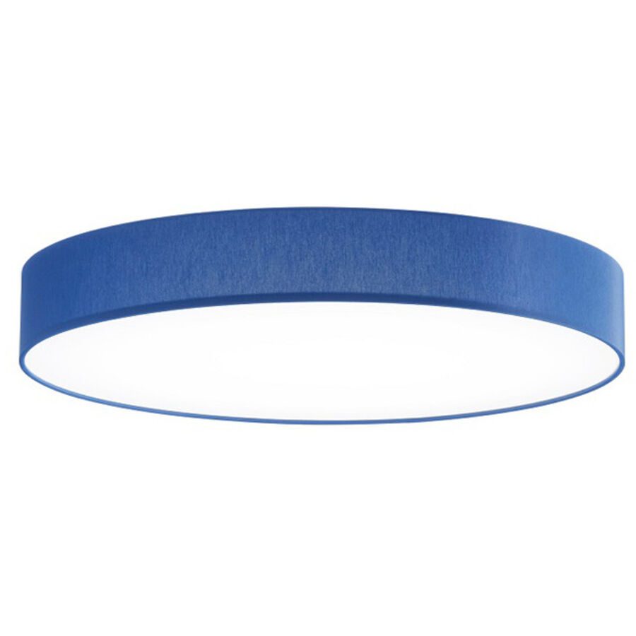 Deckenlampe Noad Blau Metall/Stoff 60 cm 10 cm - Farbe: Dunkelblau - LED - Lichtfarbe: Warmweiss - Material: Metall/ Stoff - Deckenlampe- LED