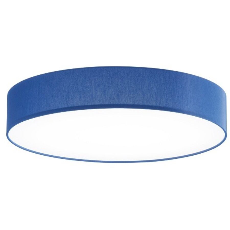 Deckenlampe Noad Blau Metall/Stoff 50 cm 10 cm - Farbe: Dunkelblau - LED - Lichtfarbe: Warmweiss - Material: Metall/ Stoff - Deckenlampe- LED