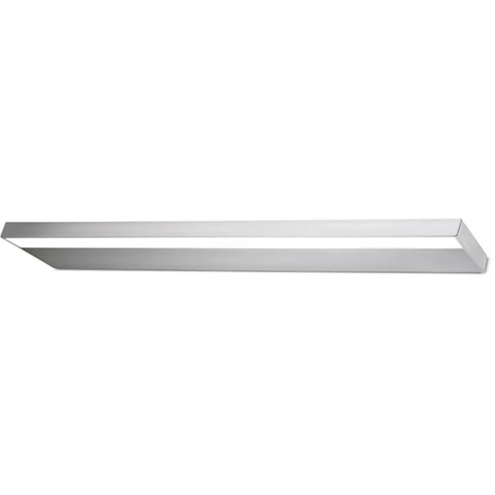 Wandlampe Amos Grau Metall 60 cm 2.5 cm - Farbe: Nickel matt - LED - Wandlampe- LED Energiesparlampe