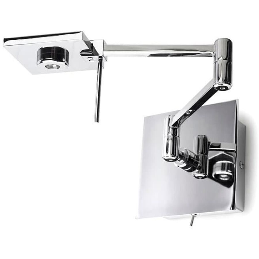 Wandlampe Chaim Grau Metall 7 cm - Farbe: chrom - LED - Wandlampe- LED Energiesparlampe