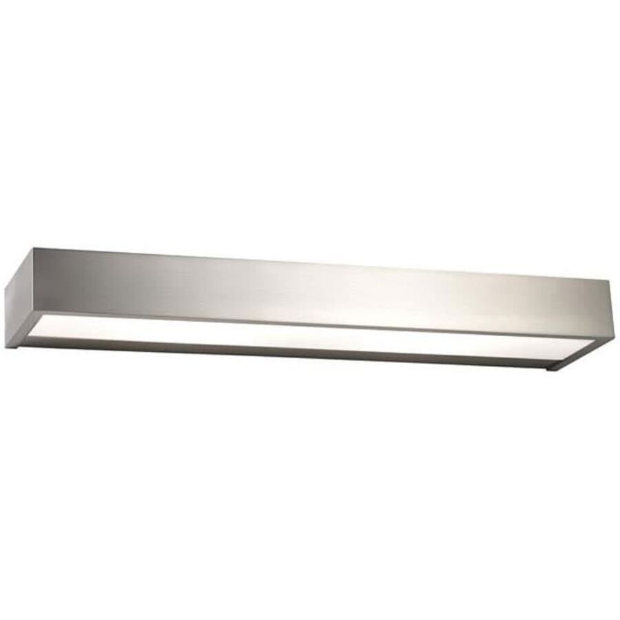 Wandlampe Apollo Grau Metall 60 cm 5 cm - Farbe: Nickel matt - LED - Wandlampe- LED Energiesparlampe