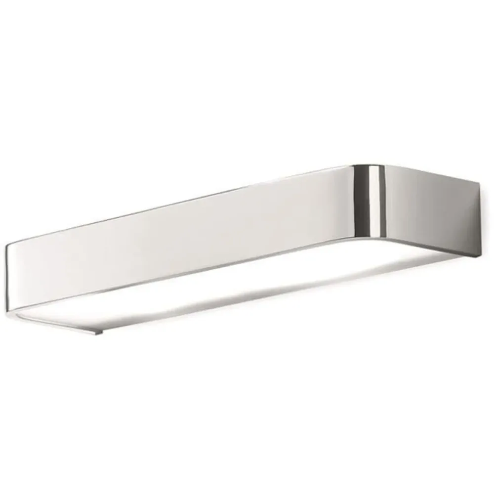 Wandlampe Enoch Grau Metall 60 cm 4.5 cm - Farbe: chrom - LED - Wandlampe- LED Energiesparlampe