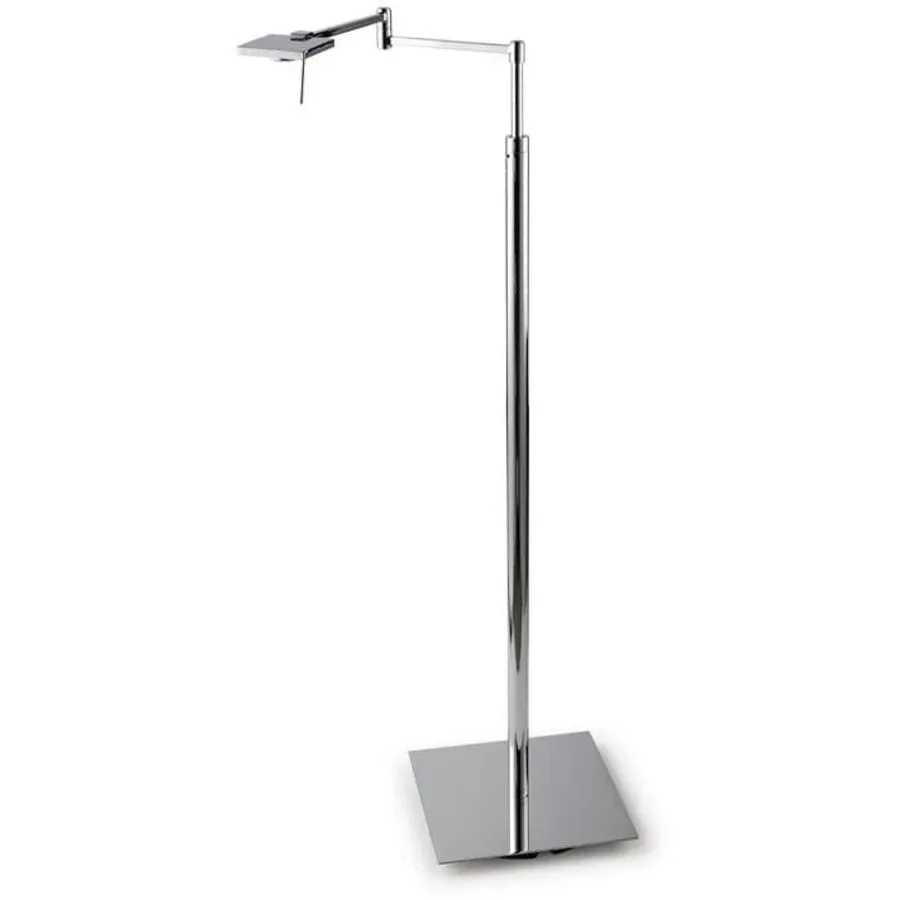 Leselampe Chaim Grau Metall 150 cm - Farbe: chrom - LED - Leselampe- LED Energiesparlampe