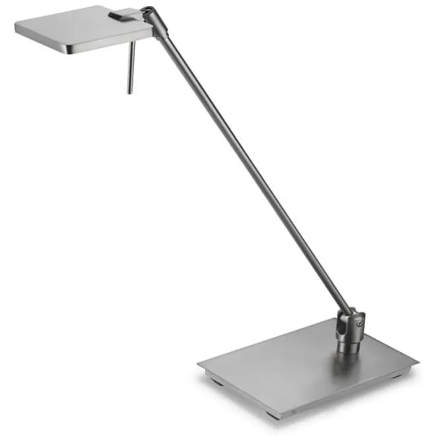 Tischlampe Chaim Grau Metall 50 cm - Farbe: Nickel matt - LED - Tischlampe- LED Energiesparlampe