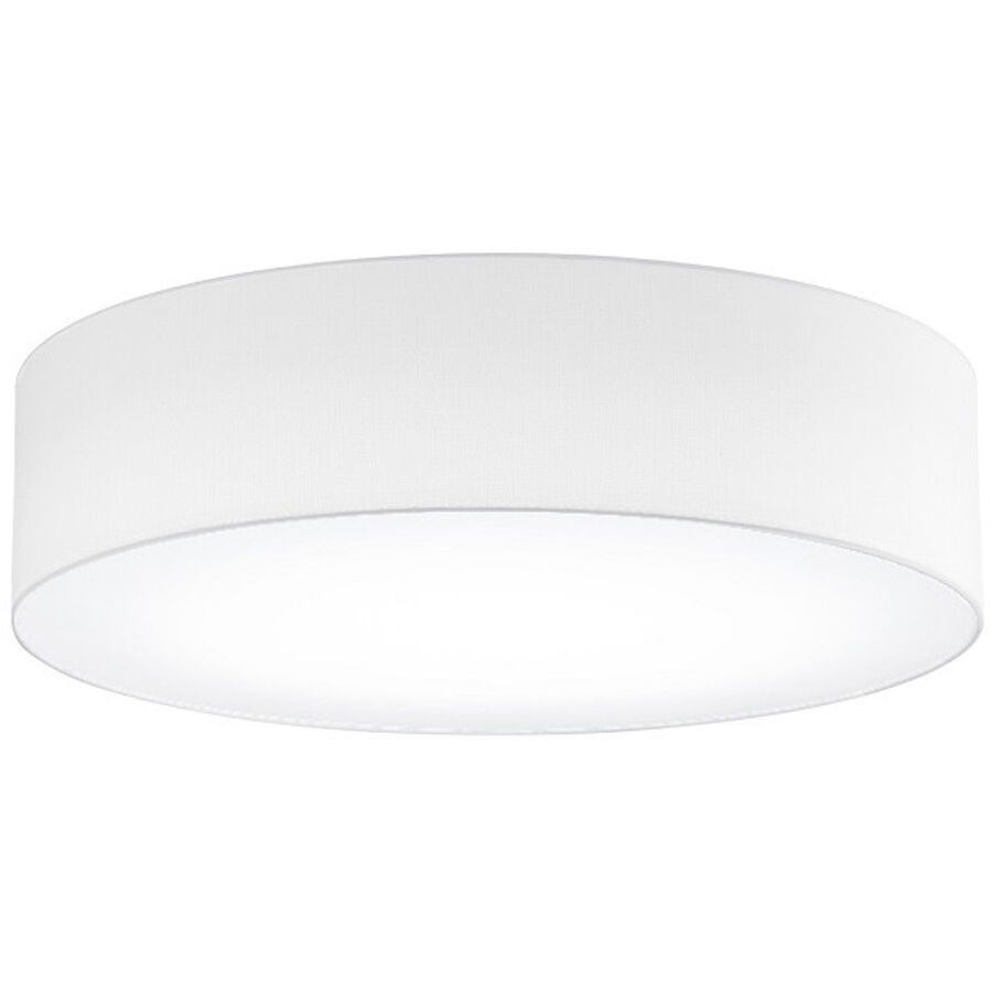 Deckenlampe Noah Weiss Metall/Stoff 60 cm 16 cm - Farbe: reinweiss - LED - Lichtfarbe: Warmweiss - Material: Metall/ Stoff - Deckenlampe- LED