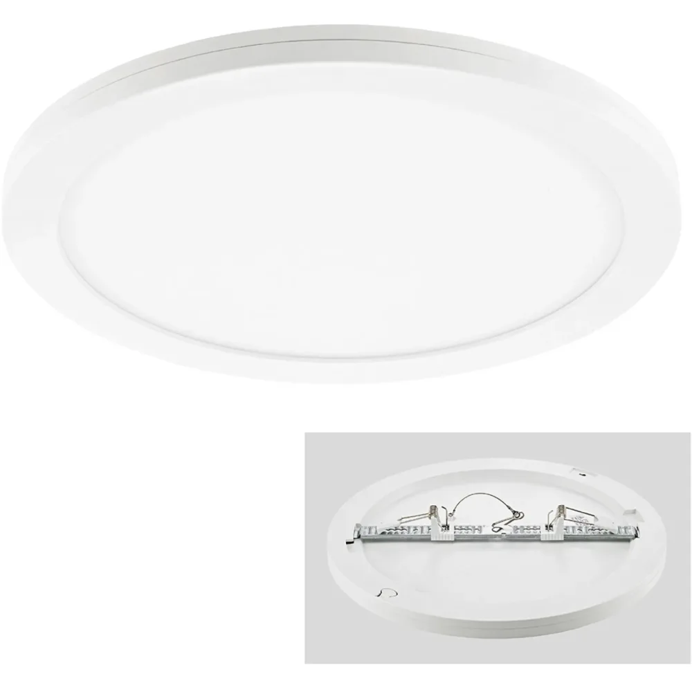 Deckenlampe Apache Weiss 23 cm 1 cm - LED - Lichtfarbe: Warmweiss - Tageslichtweiss - Material: Acrylglas - Deckenlampe- LED Energiesparlampe