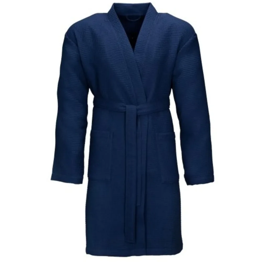 Bademantel Rom XXL Blau Baumwolle XXL - Farbe: Winternight - Bademantel