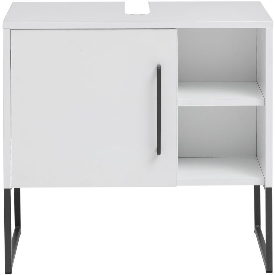 Waschbeckenunterschrank Citron Weiss Holz 60.4 cm 33 cm - Material: Holzwerkstoff - Waschbeckenunterschrank