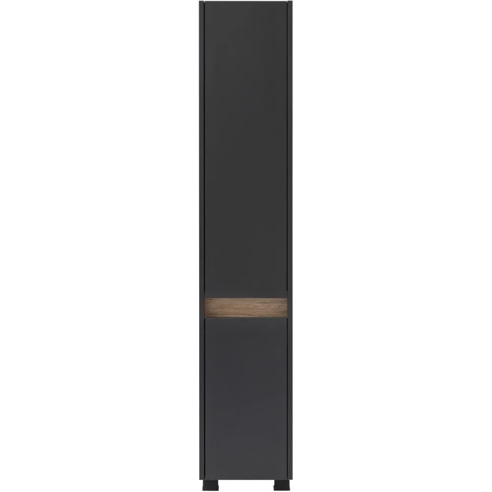 Badezimmerschrank Oreon Grau Holz 30.2 cm 33 cm 164.5 cm - Farbe: anthrazit - Material: Holzwerkstoff - Badezimmerschrank