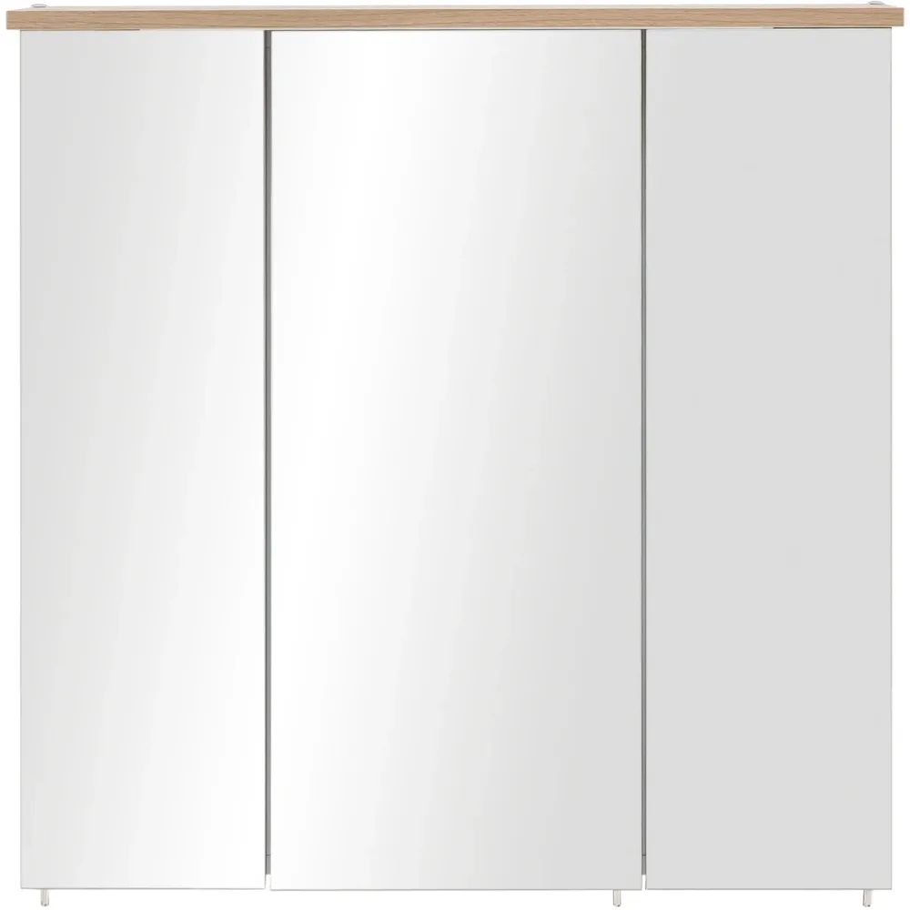 Spiegelschrank Isila Braun Holz/Metall 70.5 cm 72.5 cm 23.7 cm - Farbe: fichte - Material: Holzwerkstoff - Spiegelschrank