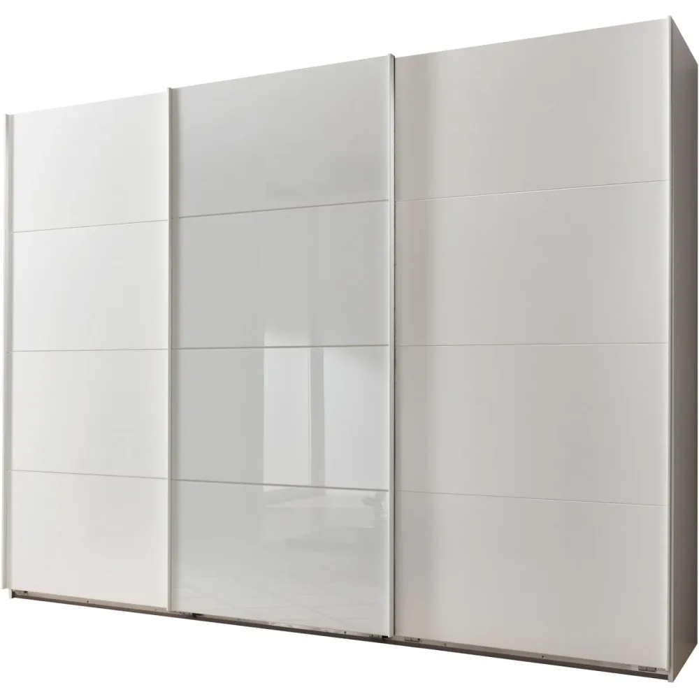 Kleiderschrank Litza Weiss Holz 270 cm 65 cm 210 cm - Material: Holzwerkstoff - Kleiderschrank