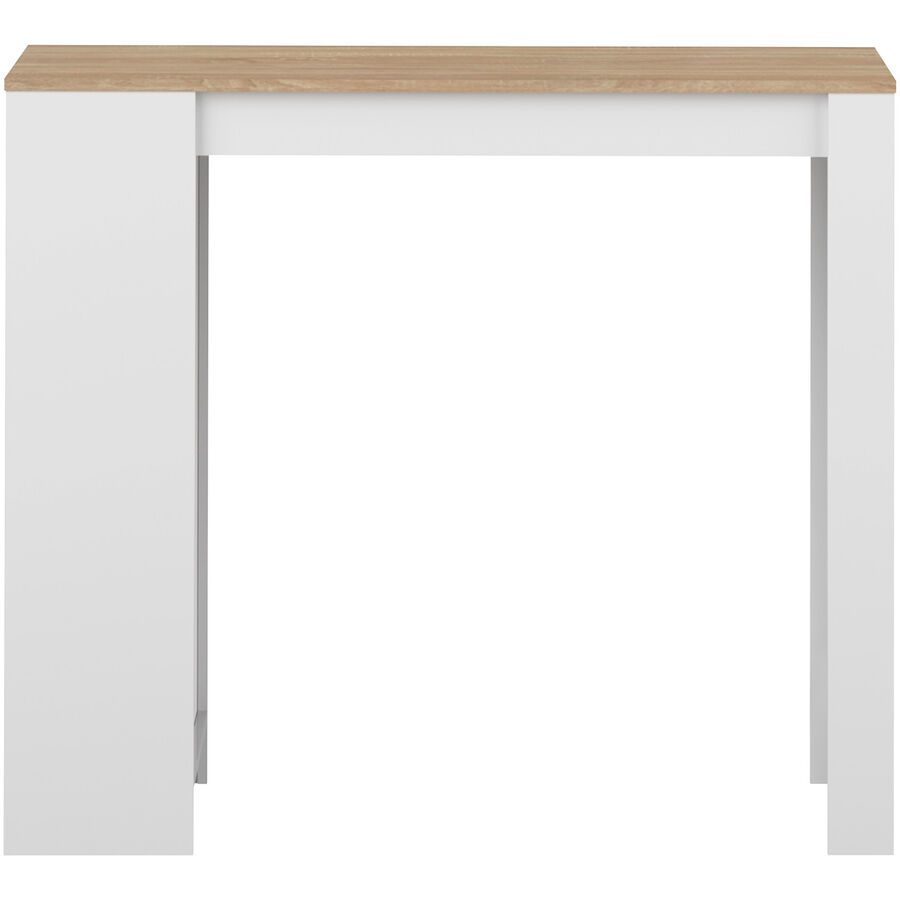 Bartisch Mullo Braun/Weiss Holzwerkstoff 115 cm - Farbe: Eiche Dekor/weiss - Bartisch