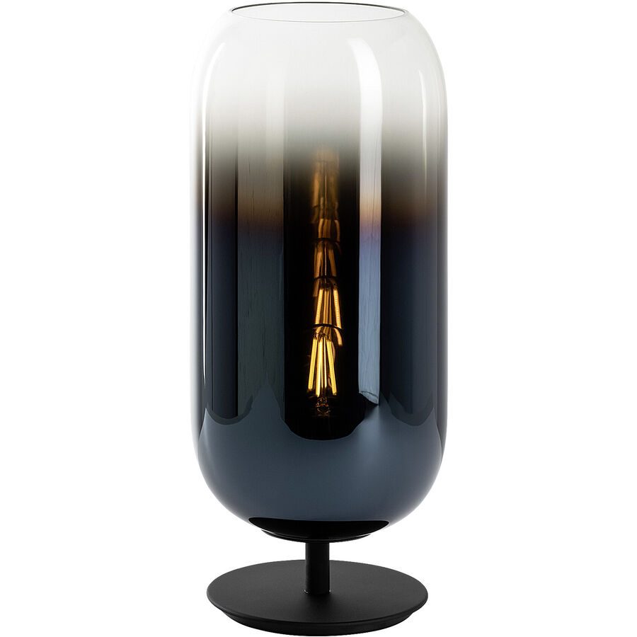 Designer-Tischlampe Artemide Gople E14 Blau schwarz D 14 cm H 34 cm - Farbe: blau/schwarz - Material: Glas - Designer-Tischlampe