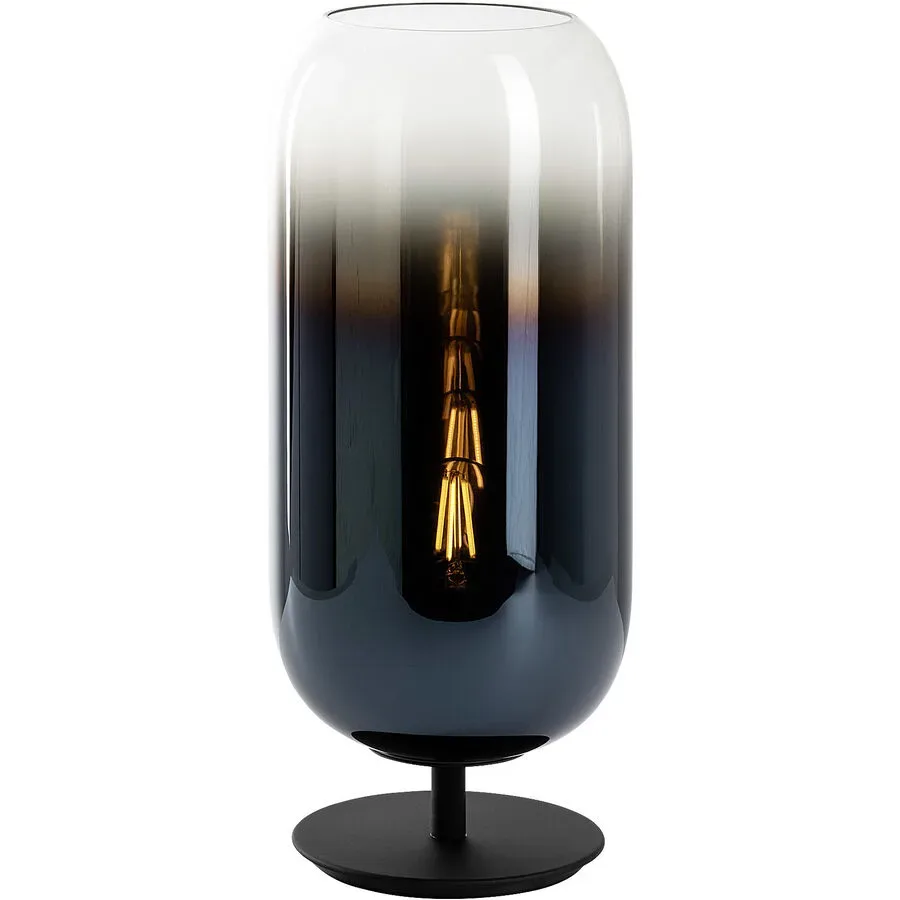 Designer-Tischlampe Artemide Gople E14 Blau schwarz D 14 cm H 34 cm - Farbe: blau/schwarz - Material: Glas - Designer-Tischlampe