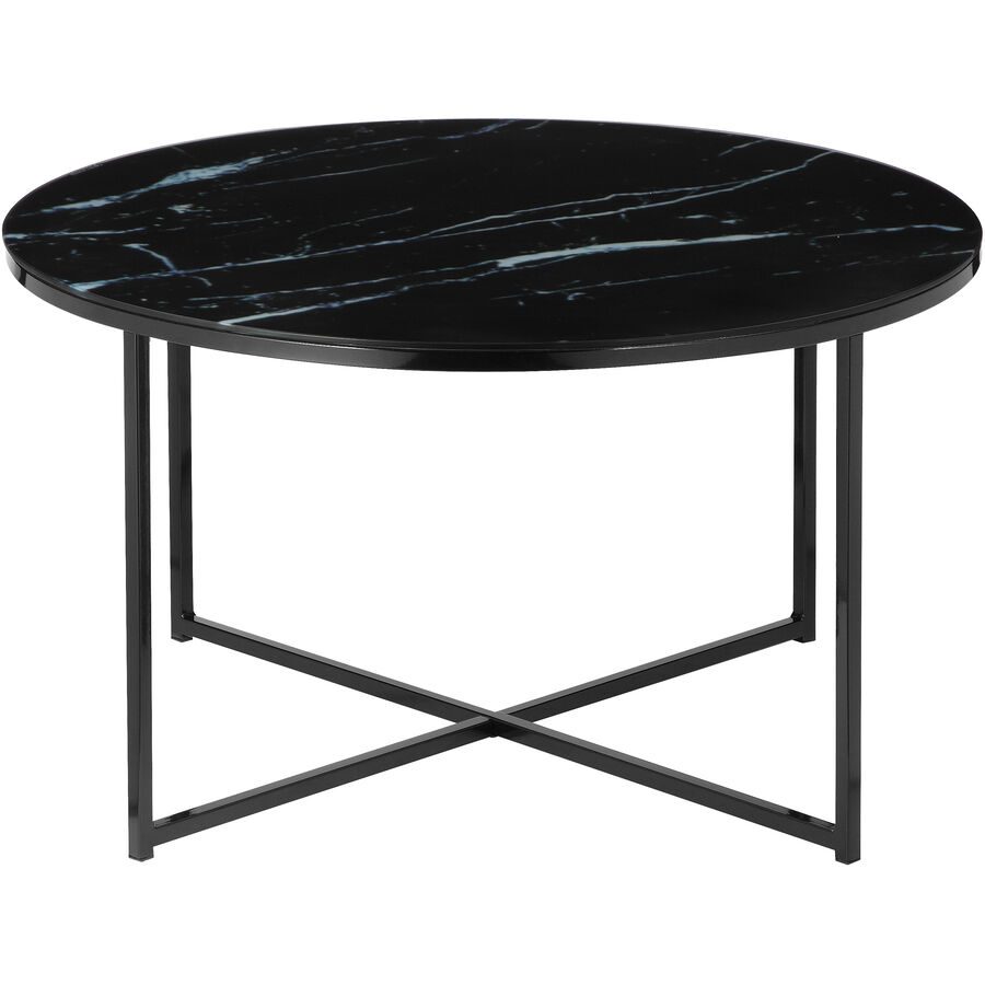 Salontisch Kilian Schwarz Glas 80 cm - Salontisch