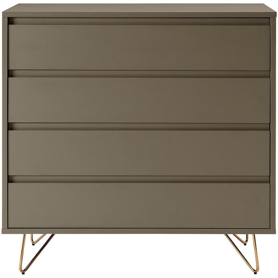 Kommode Saija Grau MDF 90 cm 40 cm - Farbe: dunkelgrau - Kommode