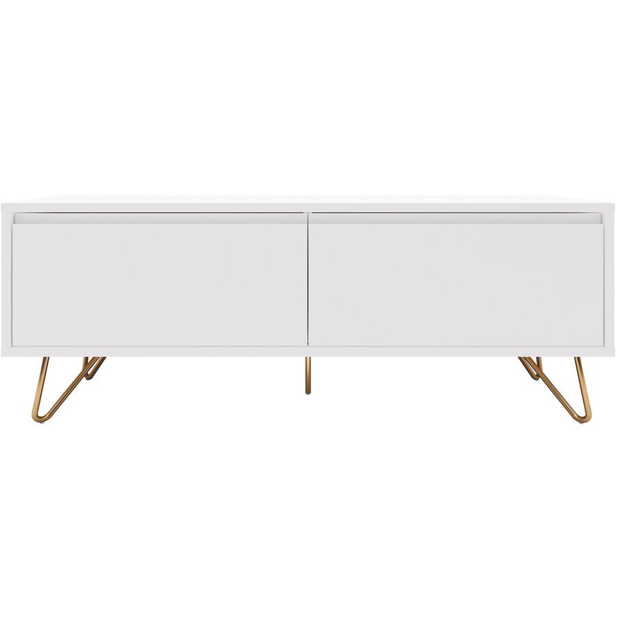 Lowboard Astrix Weiss/Gold MDF/Metall 120 cm 45 cm 40 cm - Lowboard