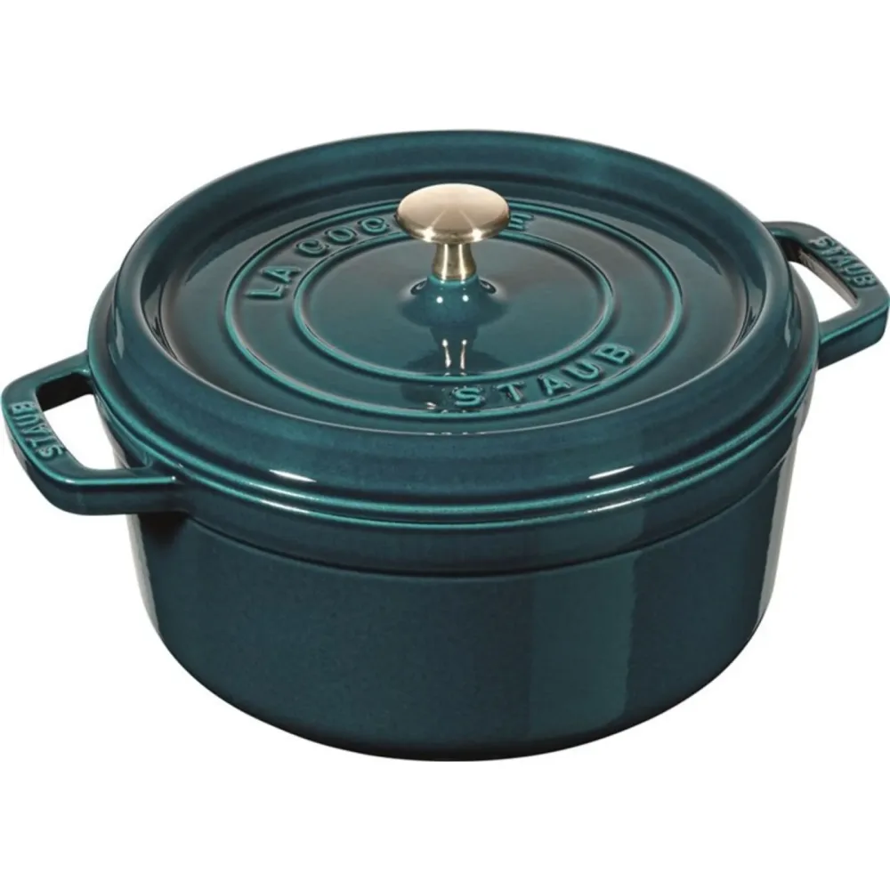 Gusseisen-Topf STAUB Blau Gusseisen/Eisen 15.3 cm 24 cm - Farbe: meeresblau - Gusseisen-Topf