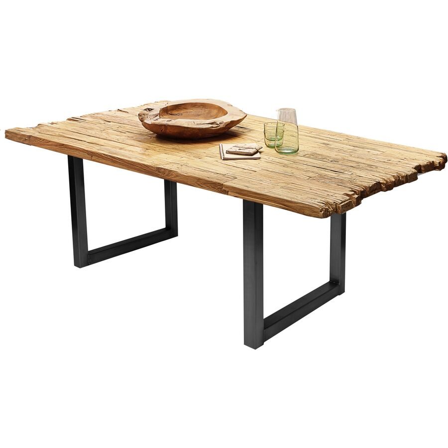 Esstisch Gordon Braun Holz 240 cm - Farbe: natur - Material: Recyceltes Teak massiv - Esstisch