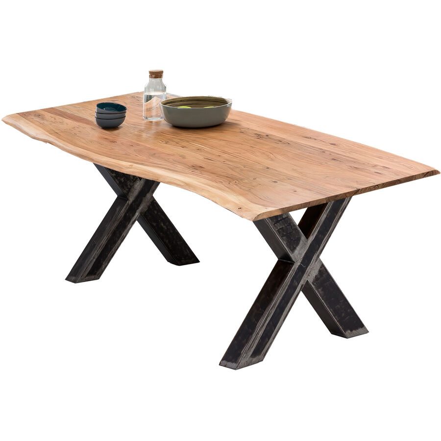 Esstisch Lyan Braun Holz 180 cm - Farbe: natur - Material: Akazie massiv - Esstisch