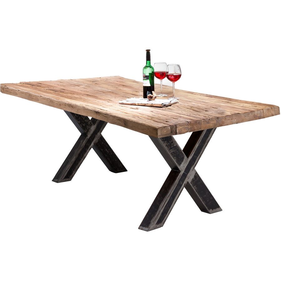 Esstisch Lyan Braun Holz 200 cm - Farbe: natur - Material: Teak - Esstisch