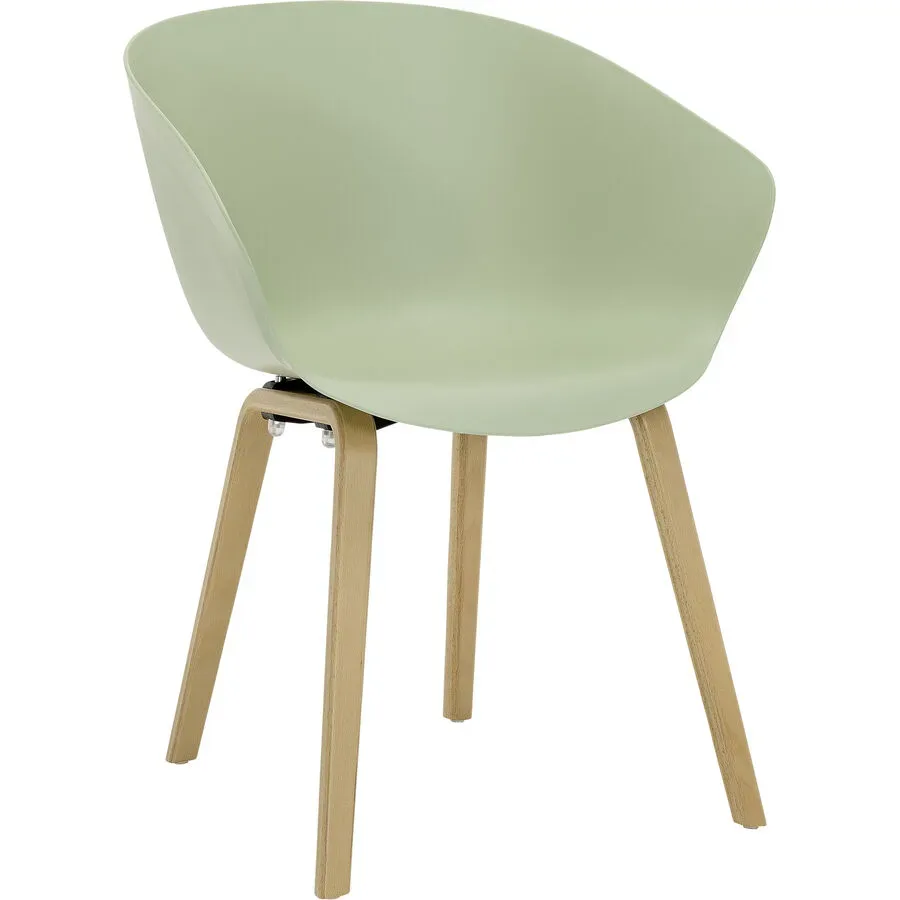Schalenstuhl Dina Grün Holz/Kunststoff 58.5 cm - Schalenstuhl