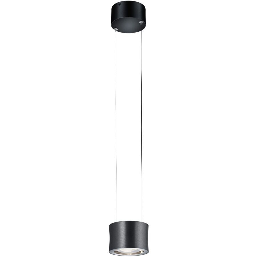 Designer-Pendellampe Bankamp Impulse anthrazit 1-flammig - Farbe: anthrazit eloxiert - LED - Lichtfarbe: Extra warmweiss - Material: Metall -