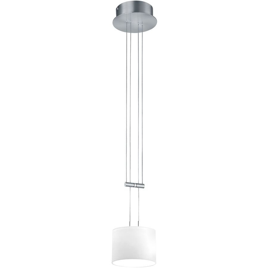 Designer-Pendellampe Bankamp Grazia Nickel matt 1-flammig dimmbar D 16 cm - Farbe: Nickel matt/Chrom abgesetzt - LED - Lichtfarbe: Extra warmweiss -