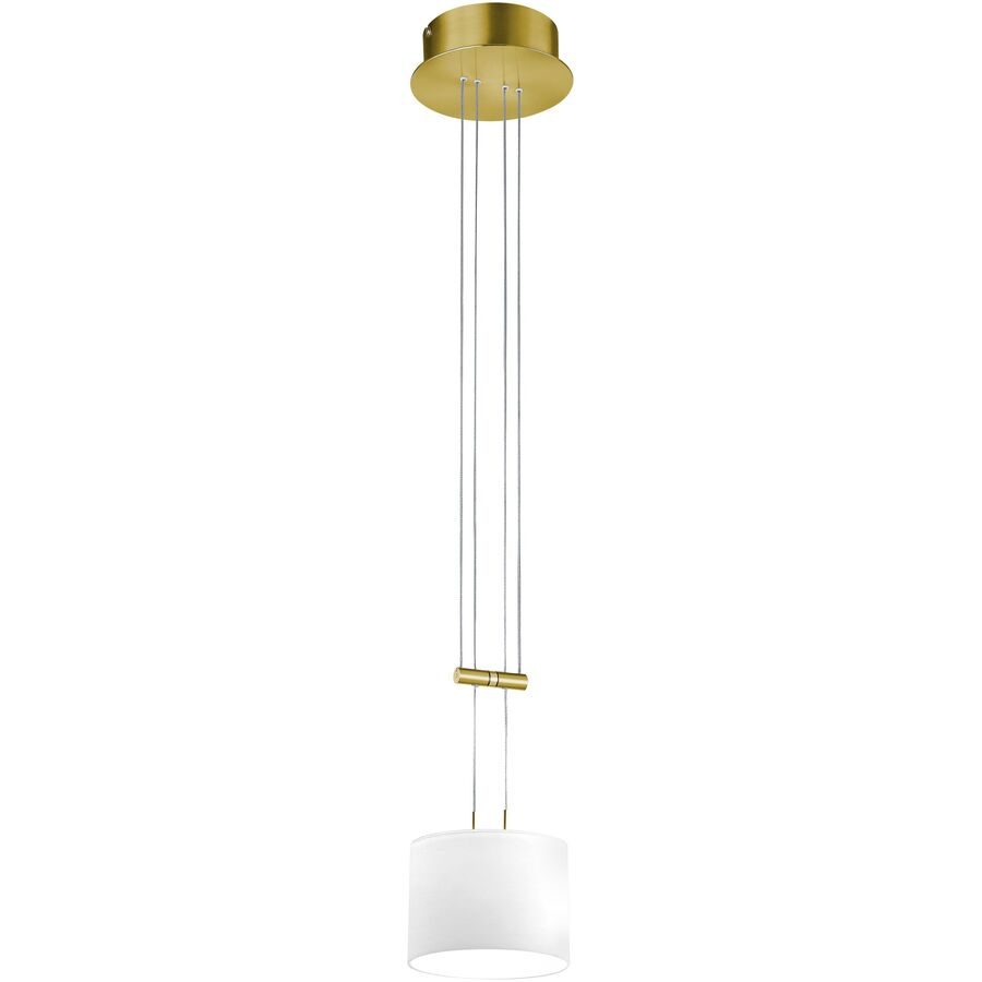 Designer-Pendellampe Bankamp Grazia Messing matt 1-flammig dimmbar D 16 cm - LED - Lichtfarbe: Extra warmweiss - Material: Glas -